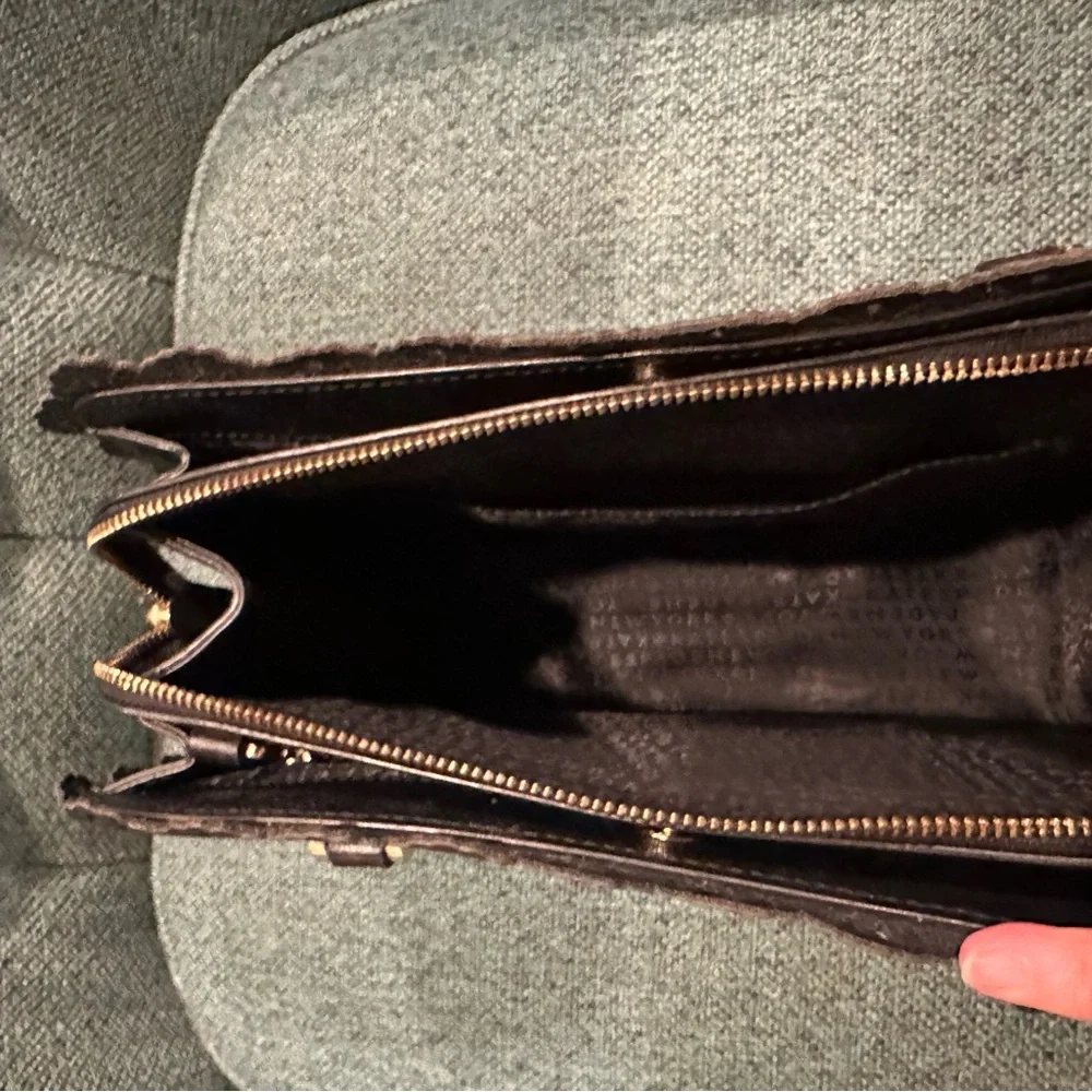 Kate Spade Black Fordham Court Marielle Satchel with lace cutouts. So stylish! - Picture 4 of 15